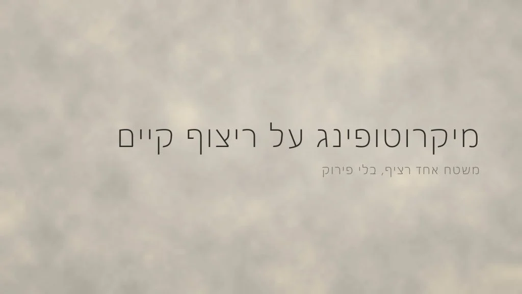רצפת מיקרוטופינג רציפה ואחידה בגוון בטון חם, בלי חיבורים